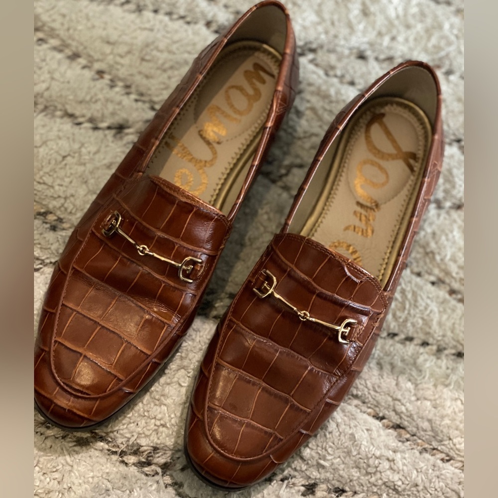 Sam Edelman Women's Brown and Gold Loafers size 8